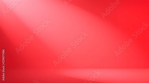 Fototapeta High-Resolution Photo of Abstract Red and Gradient Light Background – Clean Studio Backdrop Ideal for Product Display with Realistic 3D Render and Professional Lighting