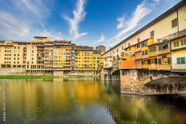 Obraz Arno und Ponte Vecchio