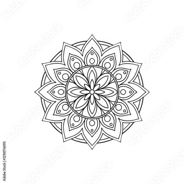 Fototapeta A Simple Mandala With An Elegant Design