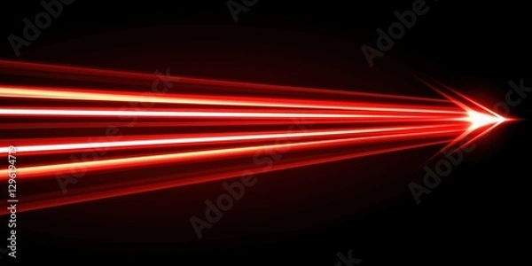 Obraz Red line of light speed motion background. red fast movement background design faster. concept texture of digital technology speedy move and space black