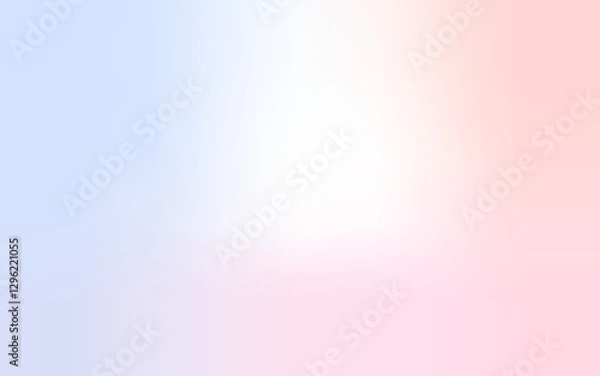 Fototapeta Pastel pink and blue blur backdrop. Light gradient vector banner. Background abstract purple sky. Soft blurred light bg. Pastel gradation water cover design.  Blurred color simple wallpaper