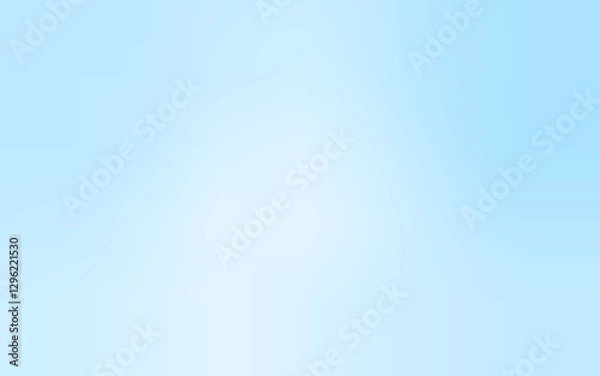 Fototapeta Light gradient vector banner. Pastel blue blur backdrop. Background abstract blue sky. Blurred color simple wallpaper. Soft blurred light bg. Cold gradation water cover design