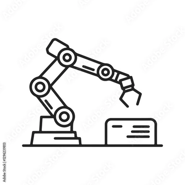 Fototapeta Robot arm icon, isolated and can be used in applications, editable vector icon.