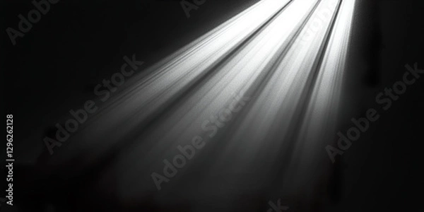 Fototapeta Sunlight Rays on Black
