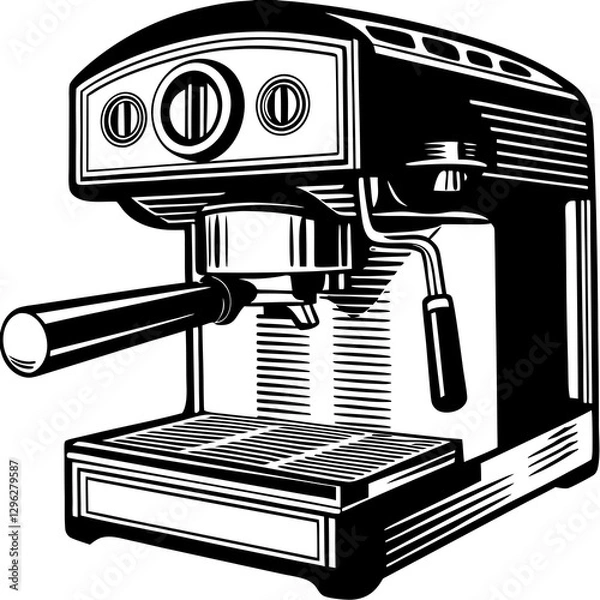 Obraz coffee machine vector