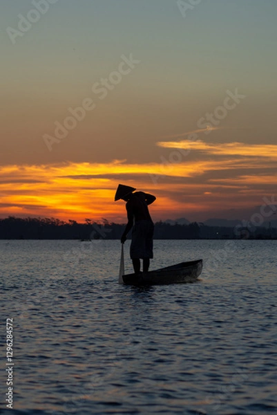 Obraz Fishermen on the Inle Lake in  Java Indonesia 