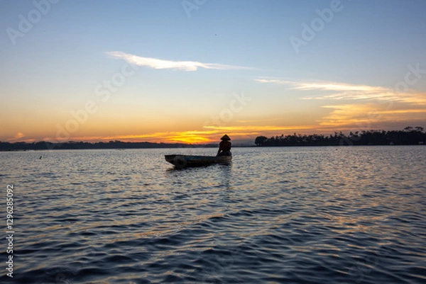 Obraz Fishermen on the Inle Lake in  Java Indonesia 