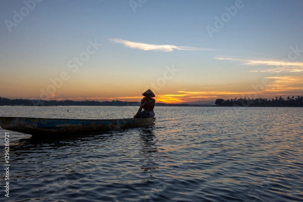 Obraz Fishermen on the Inle Lake in  Java Indonesia 