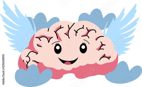 Fototapeta Brain with wings