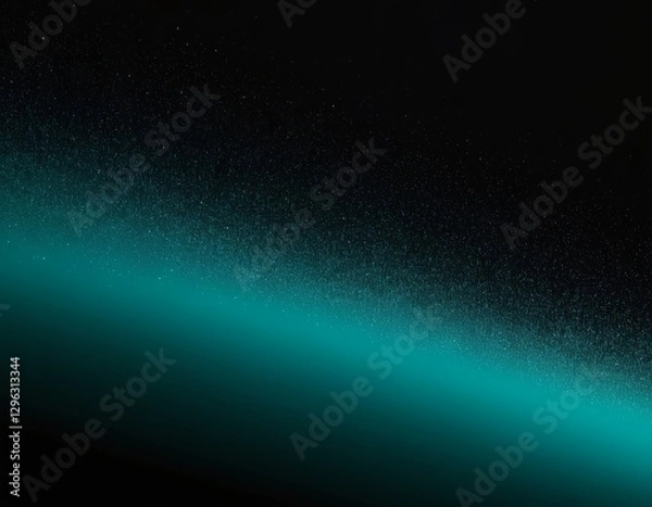 Fototapeta A mesmerizing gradient of aqua and black, resembling the cosmos or an ethereal ocean.