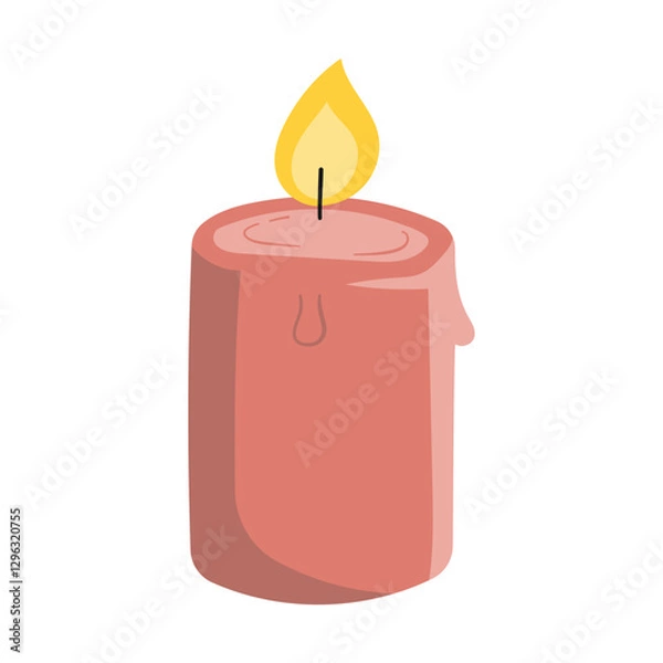 Fototapeta Candle vector illustration