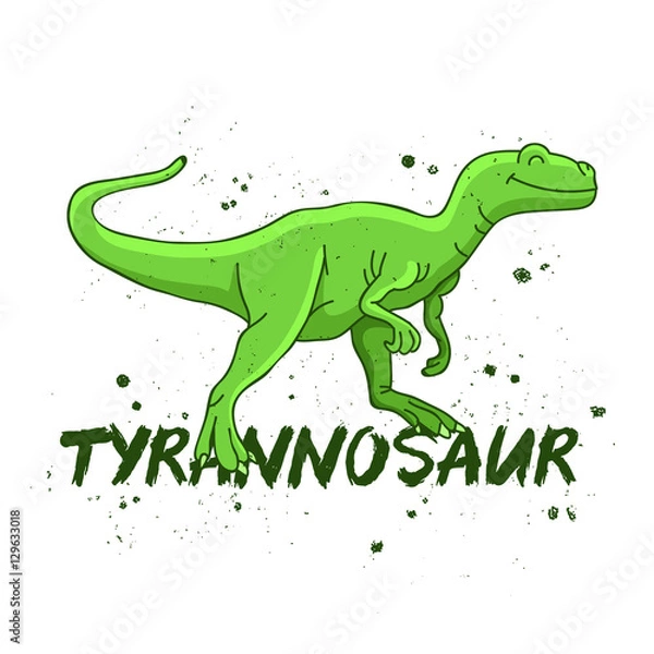 Fototapeta Tyrannosaur. Big green dinosaur.