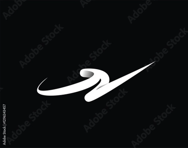 Fototapeta N Logo Branding Identity Corporate Vector Font Design.