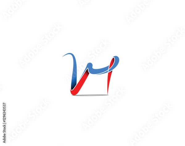 Fototapeta V R Logo Branding Identity Corporate Vector Font Design.