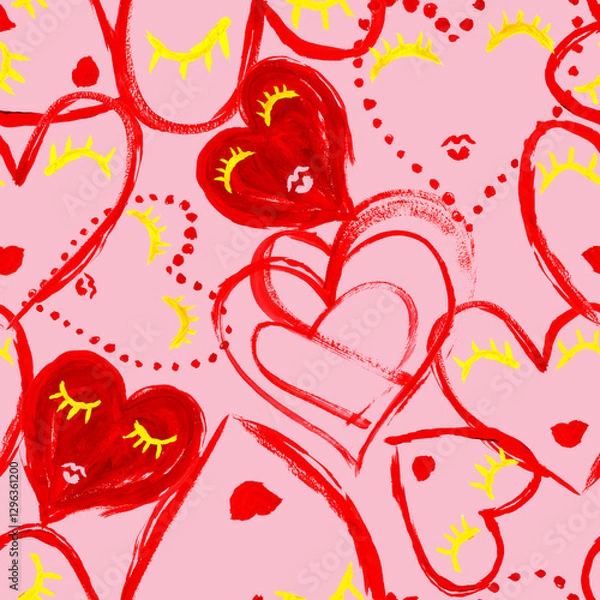 Obraz seamless pattern with hearts