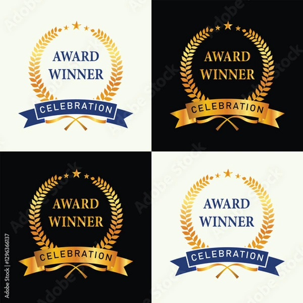 Obraz Versatile Retro Leaf Laurel Wreath Designs with Circular and Oval Frames