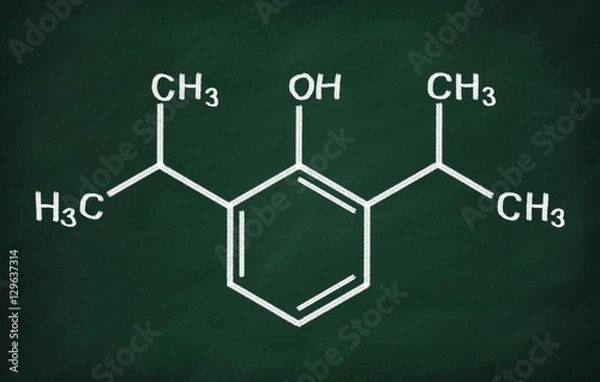 Fototapeta Structural model of Propofol