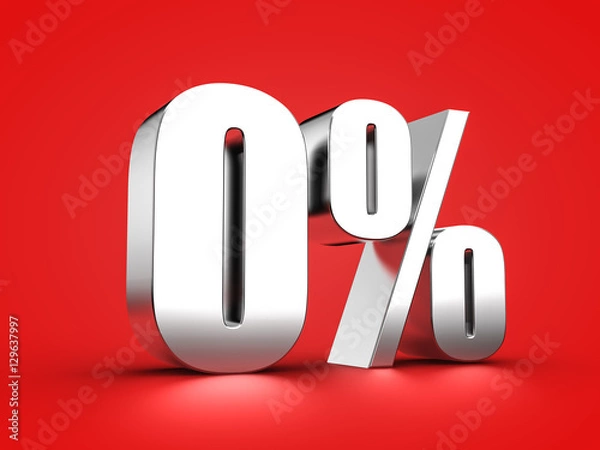 Fototapeta 0 Prozent Zeichen