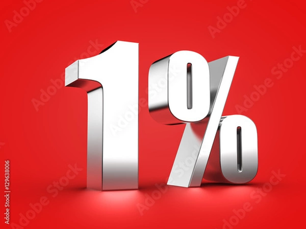 Fototapeta 1 Prozent Zeichen