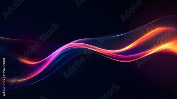 Fototapeta Abstract glowing fire background with flame elements on a black background