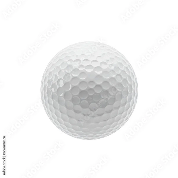 Obraz "Dimpled Golf Ball on White Background"