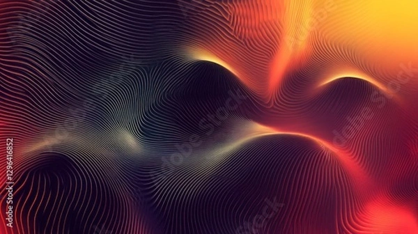 Obraz Abstract orange and dark red wave pattern background.