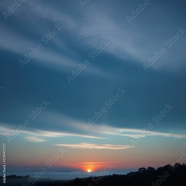 Obraz The beautiful evening sunlight