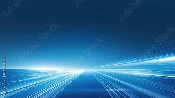 Fototapeta Light rays on a blue background