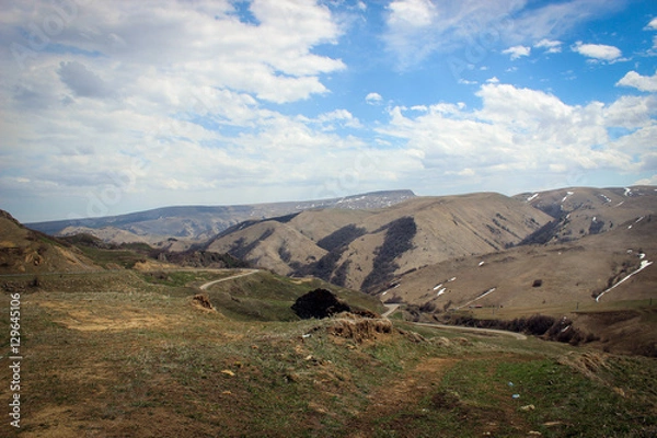 Fototapeta Горные и холмистые пейзажи Карачаево-Черкессии, Россия