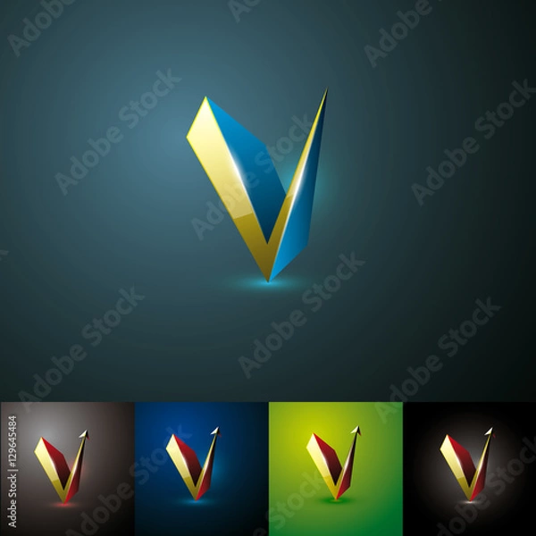 Obraz Letter V logo