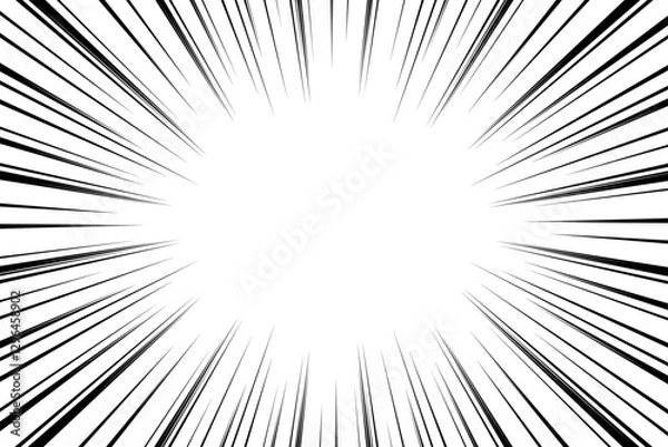 Obraz 太い線と細い線で構成された強弱のある効果線