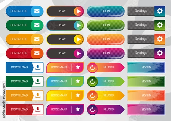 Obraz Button Banner Set 004