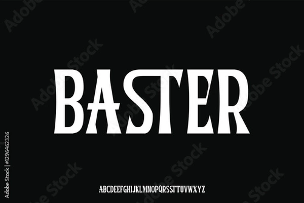 Fototapeta Display alphabet font vector design suitable for headline, poster, logo, magazine and many more