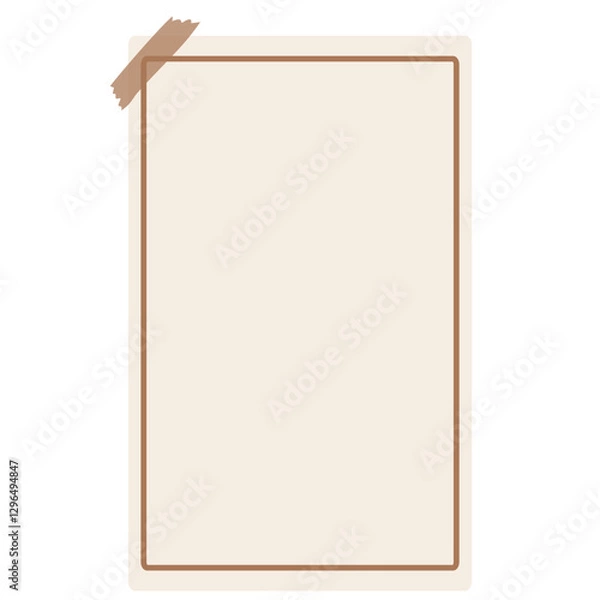 Obraz Brown Note Paper with Tape