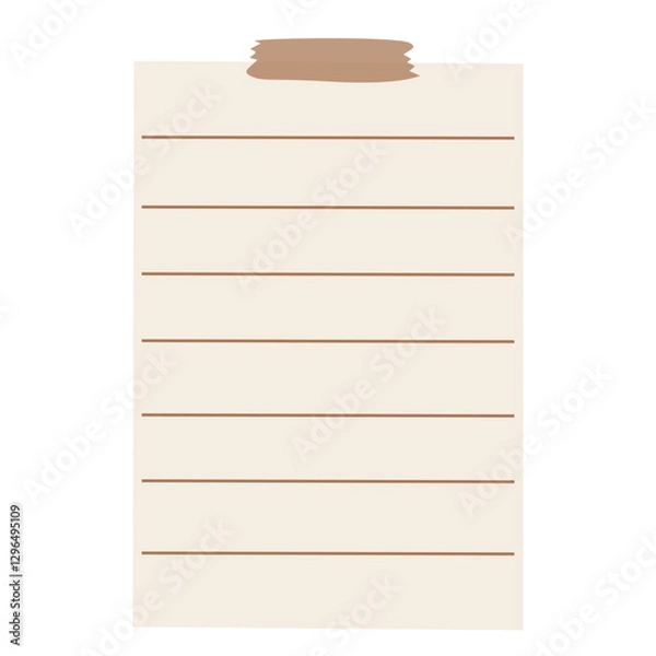 Obraz Brown Note Paper with Tape