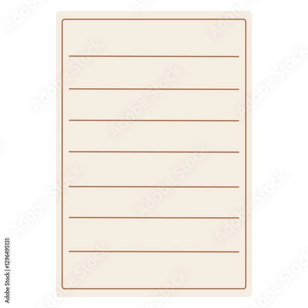 Obraz Brown Note Paper Lined