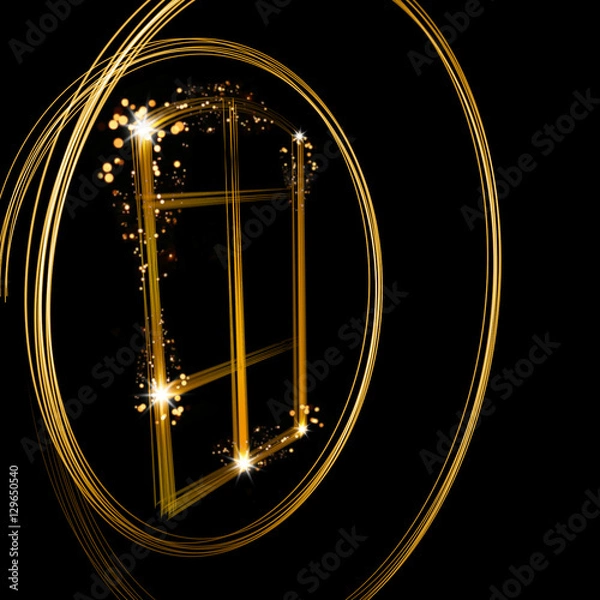 Obraz Fenêtre or vœux