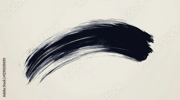 Fototapeta A minimalist brushstroke forming an abstract symbol.
