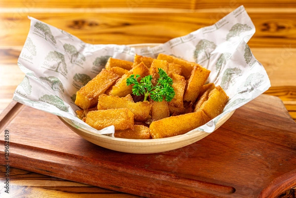 Fototapeta fried cassava polenta