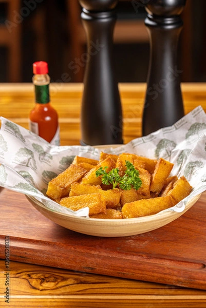Fototapeta fried cassava polenta