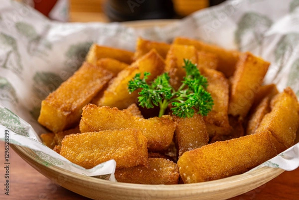 Fototapeta fried cassava polenta