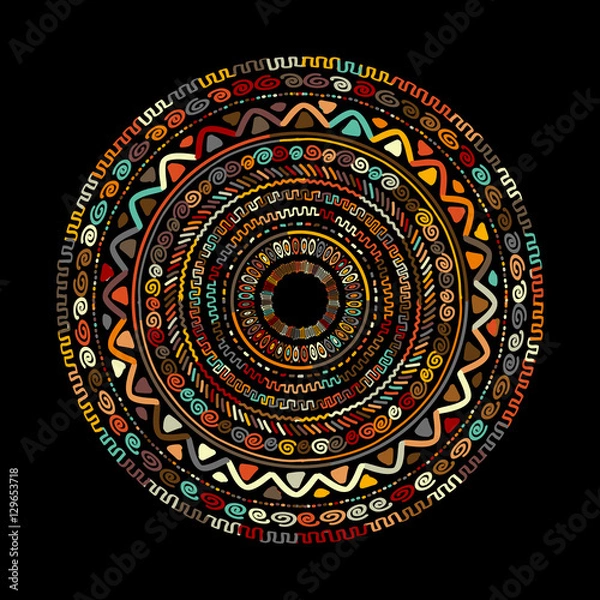 Obraz Okrągły ornament, etniczna mandala