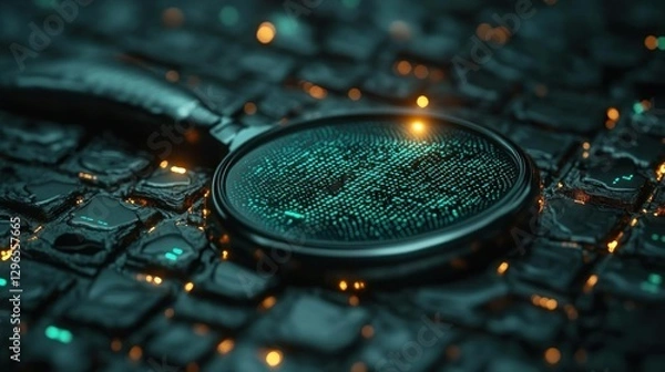 Obraz Futuristic Tech Gadget: Cyberpunk Headphone Design