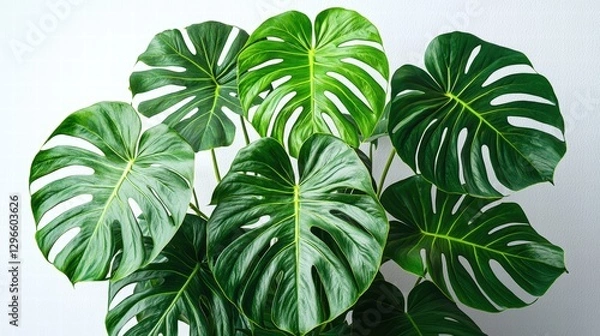 Obraz Lush green plant with vibrant leaves showcasing nature?s beauty and freshness in a natural setting