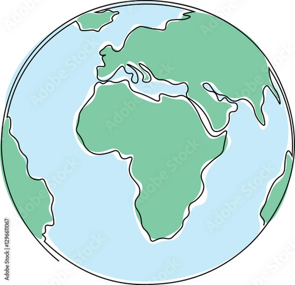 Fototapeta Earth globe map