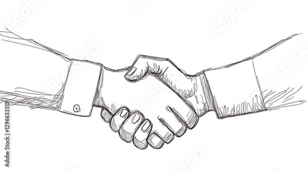 Obraz A hand shake between two people