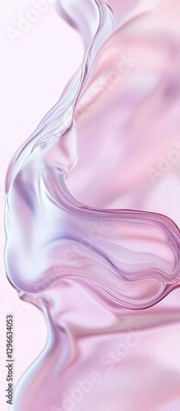 Obraz glass and Liquid matte abstract wave. 3d rendering illustratiuon.