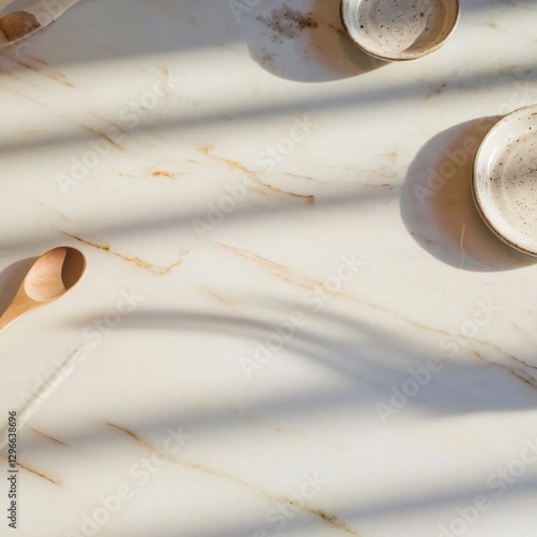Obraz A photo of a clean and simple background for food photography.