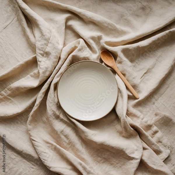 Obraz A photo of a clean and simple background for food photography.