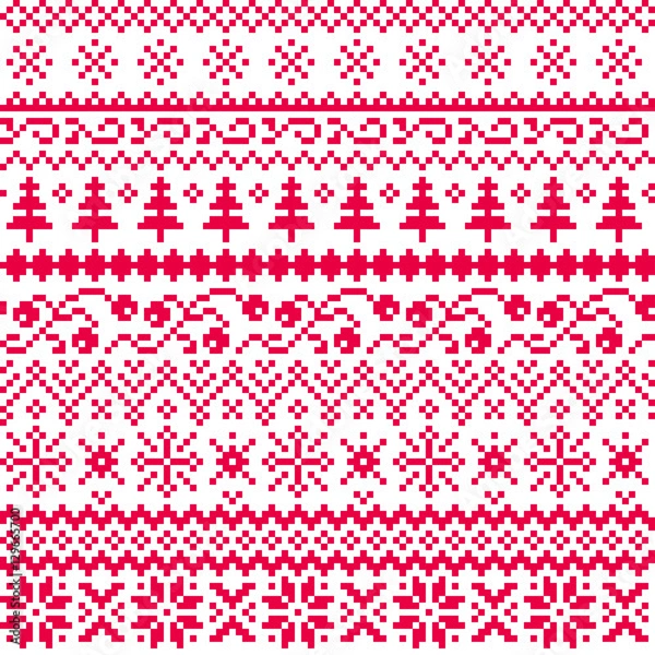 Fototapeta Christmas seamless pattern